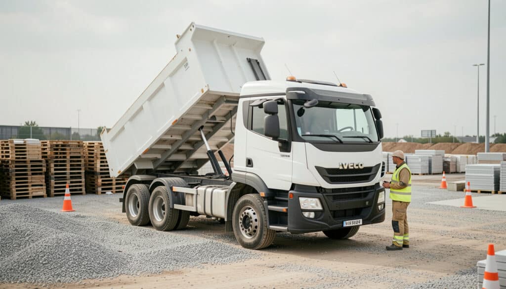 Camion Iveco à benne : un utilitaire taillé chantier