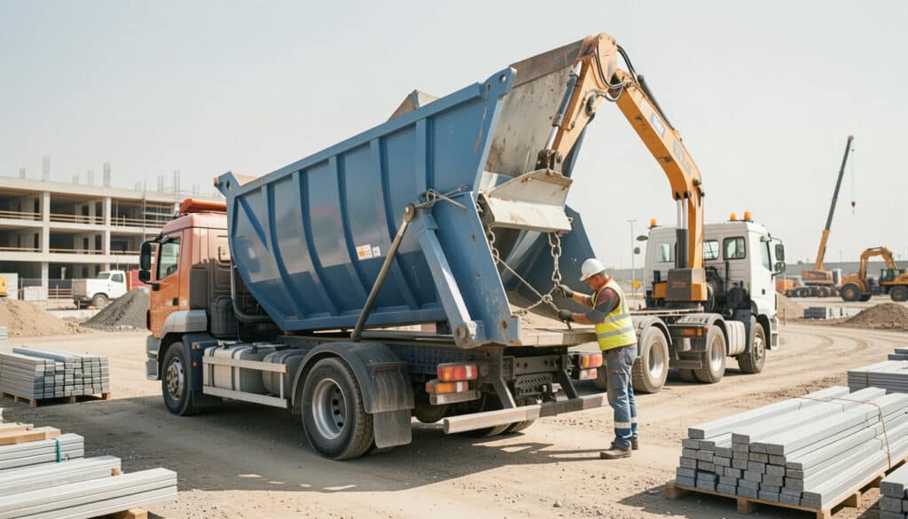 Benne amovible sur chantier : usages et fonctionnement